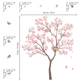 Pink Blossom Tree Wall Decals