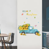 Sunflower Butterfly Wall Stickers