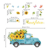 Sunflower Butterfly Wall Stickers