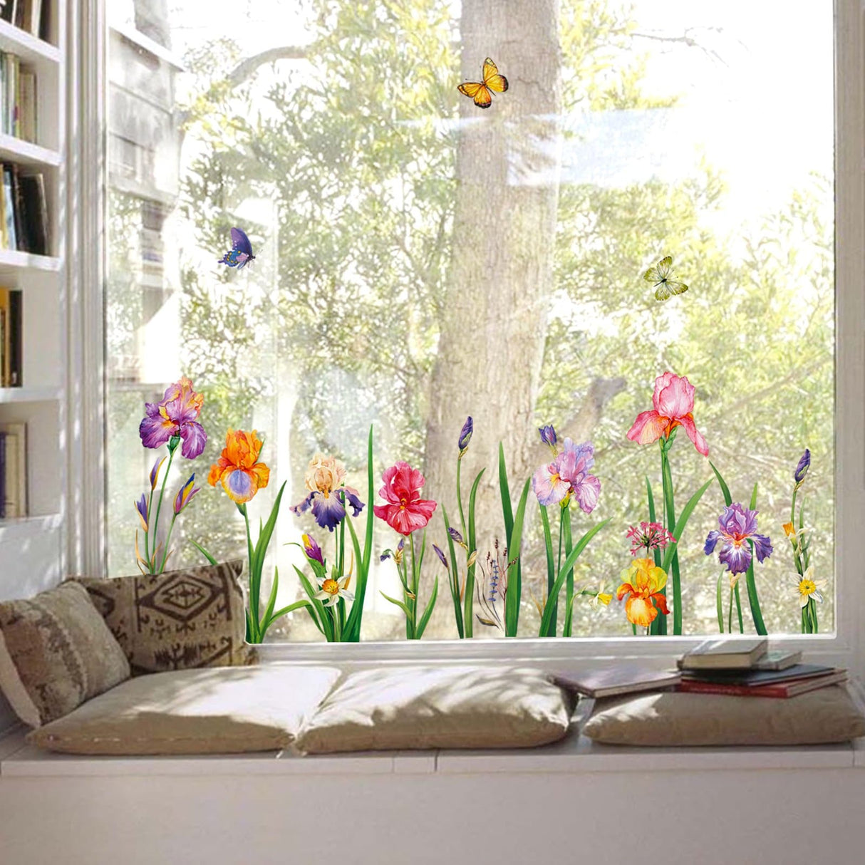 Garden Flower Window Wall Decals