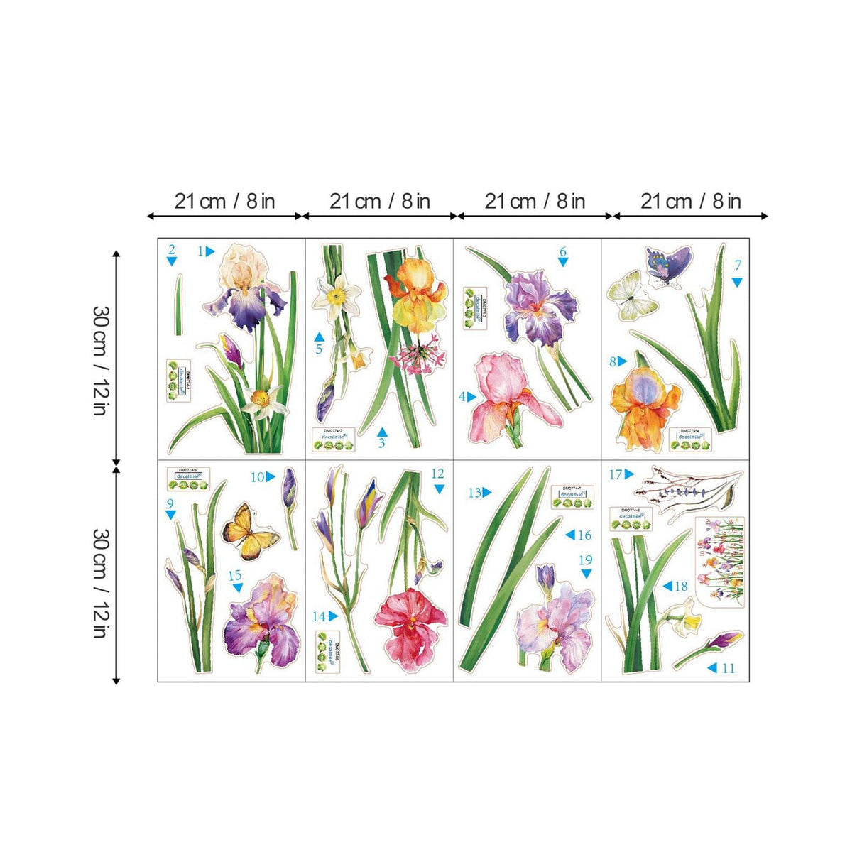 Garden Flower Window Wall Decals