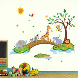 Jungle Animals Tree Wall Decals