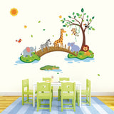 Jungle Animals Tree Wall Decals