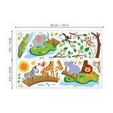 Jungle Animals Tree Wall Decals