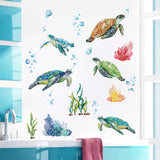 Sea Turtles Seaweed Wall Decals