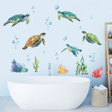 Sea Turtles Seaweed Wall Decals