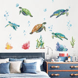 Sea Turtles Seaweed Wall Decals
