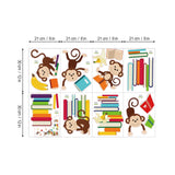 Monkey  Reading Books Wall Decals