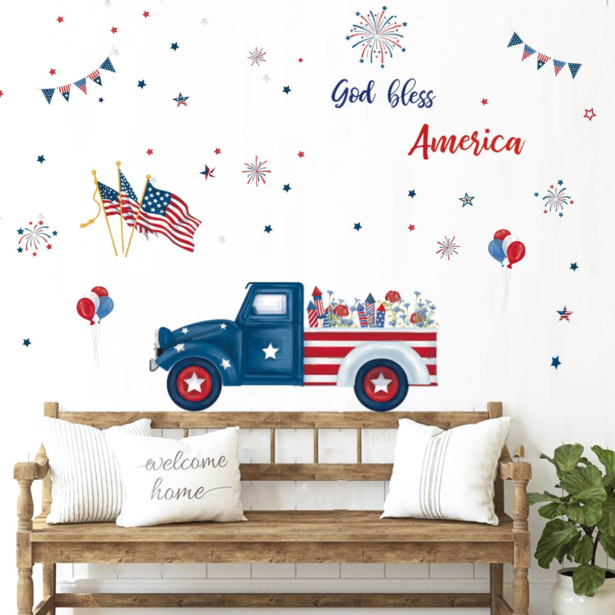 God Bless America Wall Decals