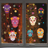 Colorful Halloween Skeleton Wall Decals