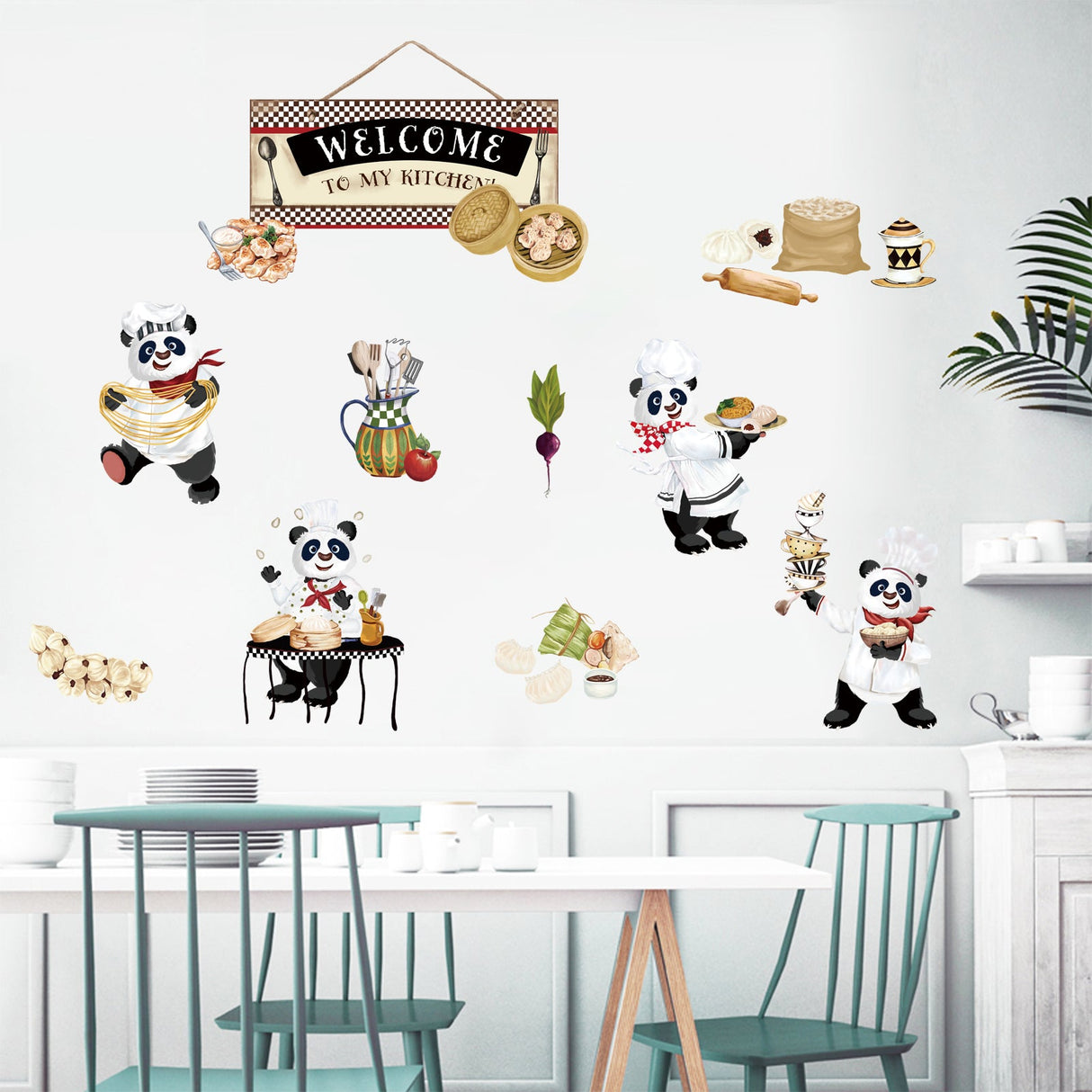 Panda Chef Kitchen Wall Decals