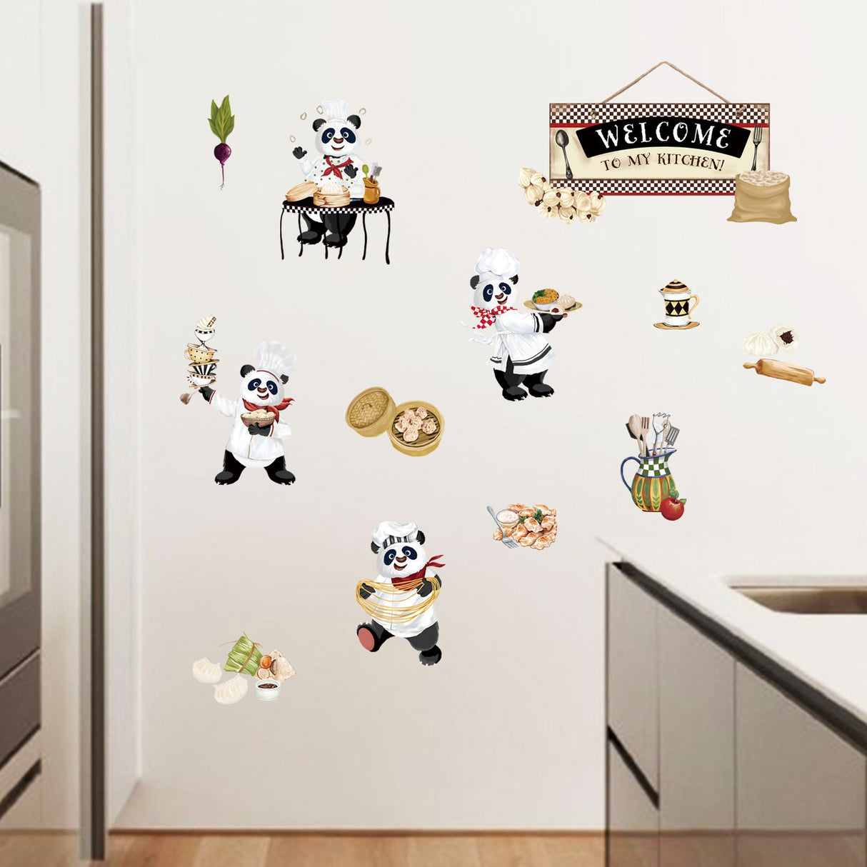 Panda Chef Kitchen Wall Decals