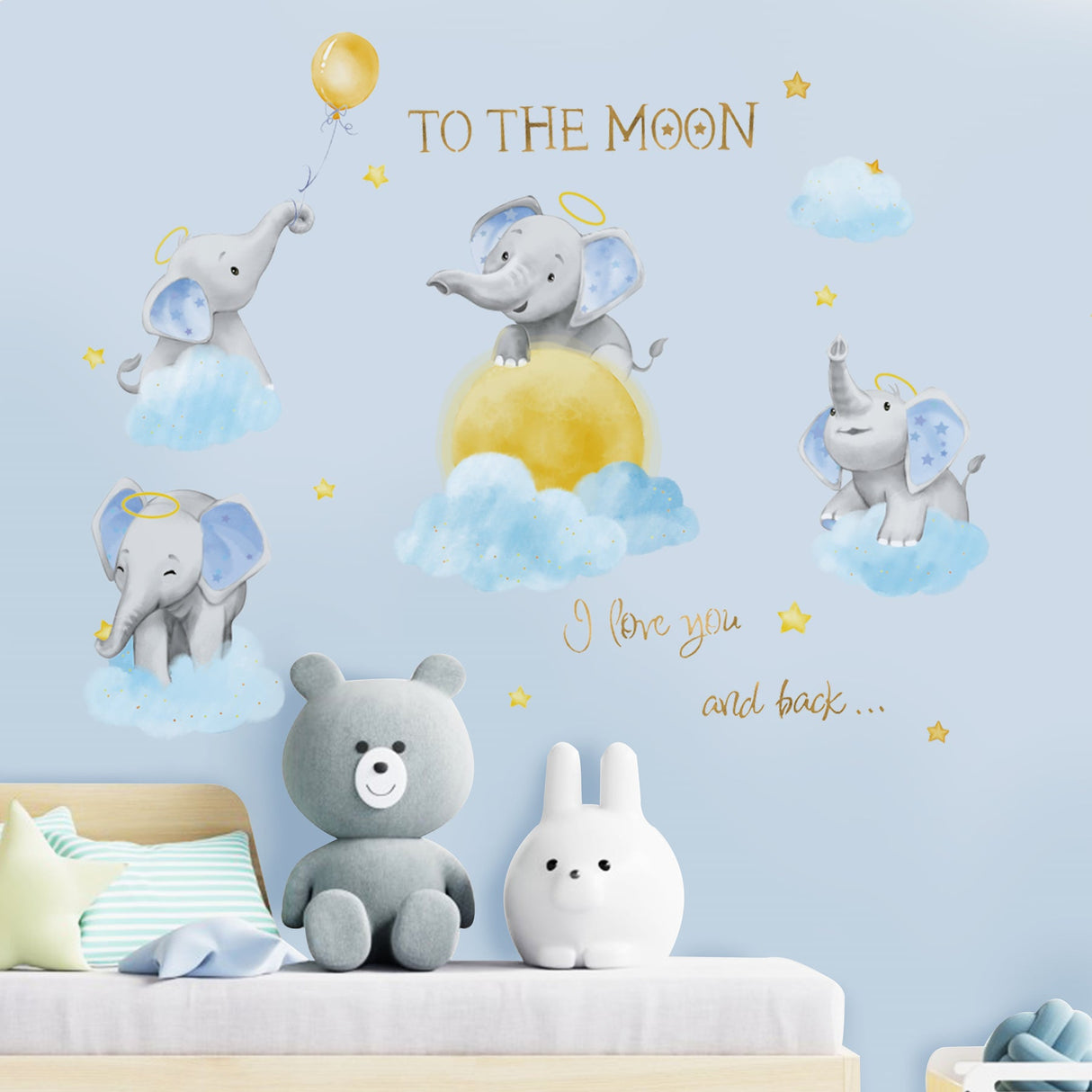 Elephant Cloud Wall Decals