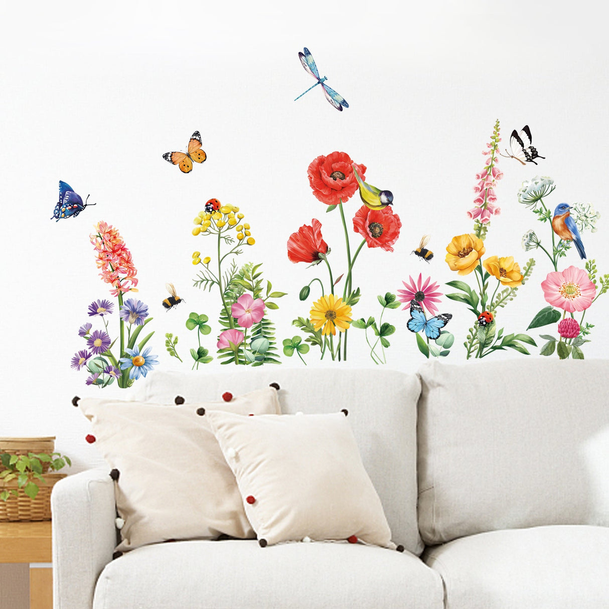 Birds Butterflies Floral Wall Decals