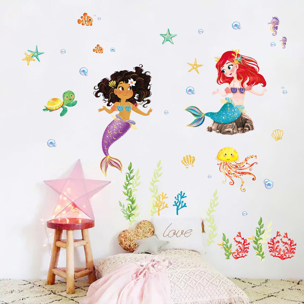 Under the Sea Mermaid Wall Decals