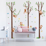 Monkey Climbing Tree Wall Decals