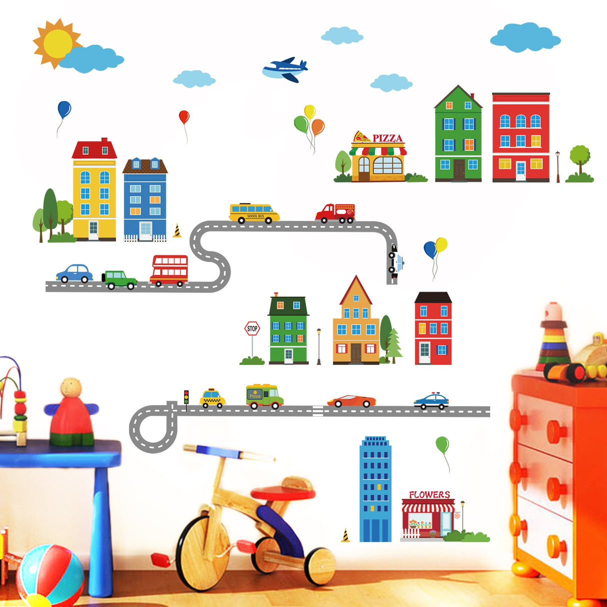 Construction City Wall Decals