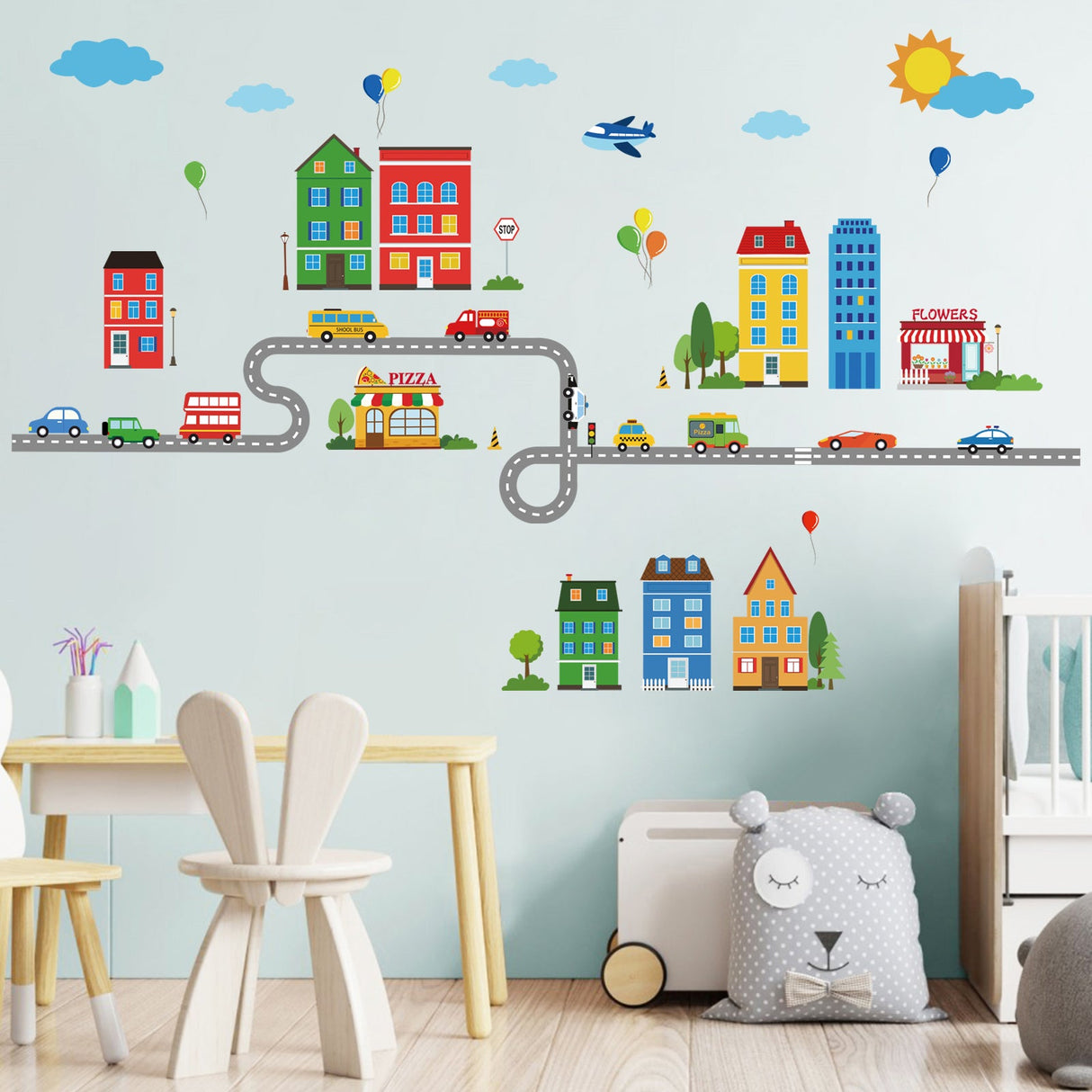 Construction City Wall Decals