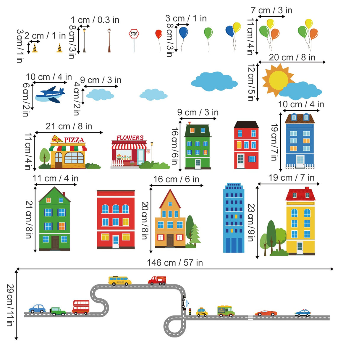 Construction City Wall Decals