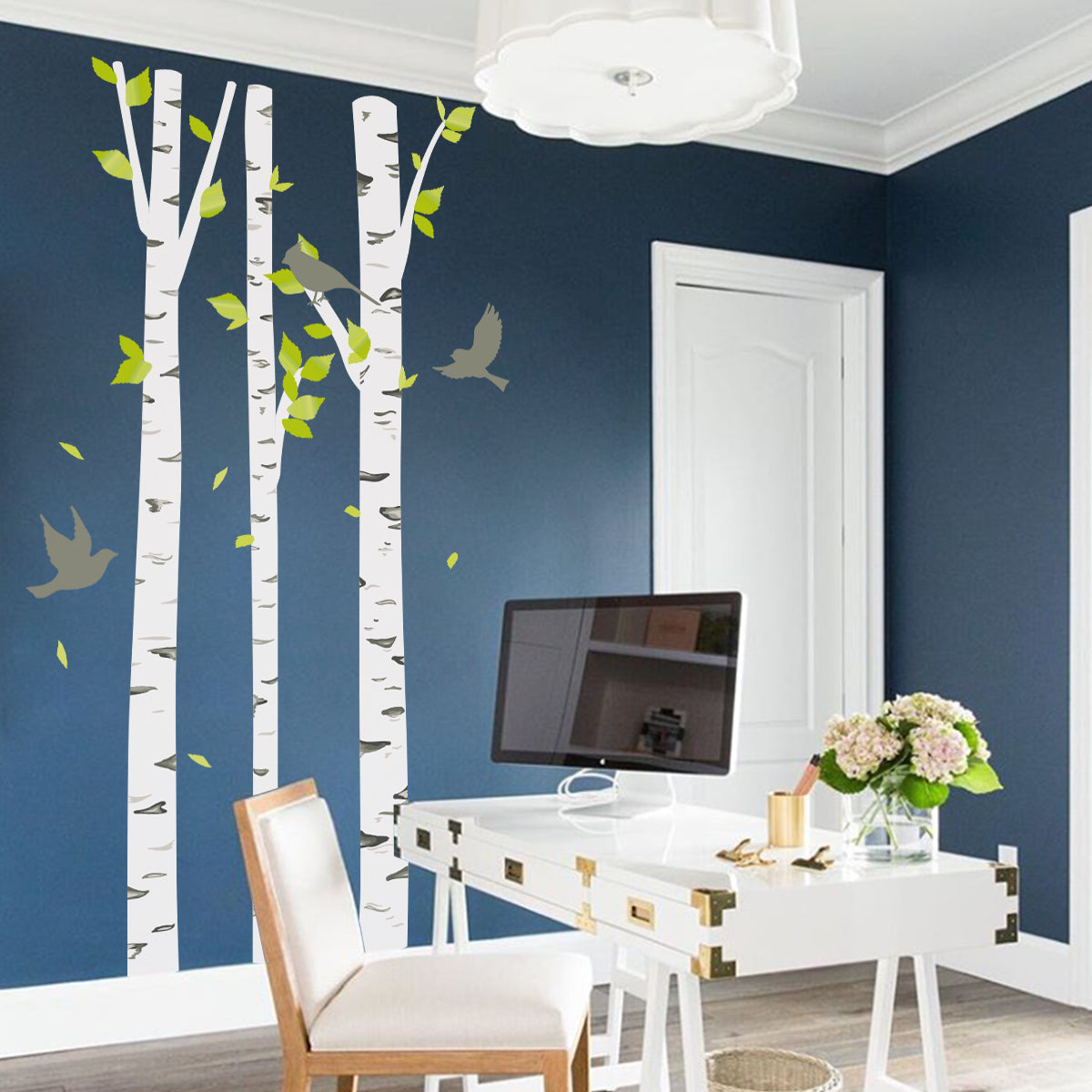 Large Birch Trees Wall  Decals