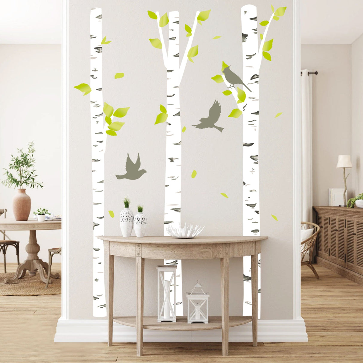 Large Birch Trees Wall  Decals