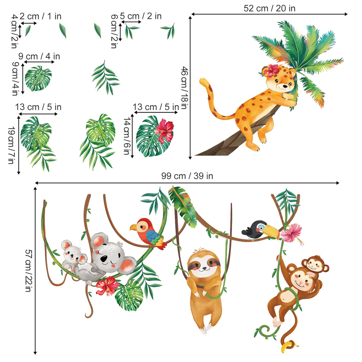 Jungle Animals Wall Decals