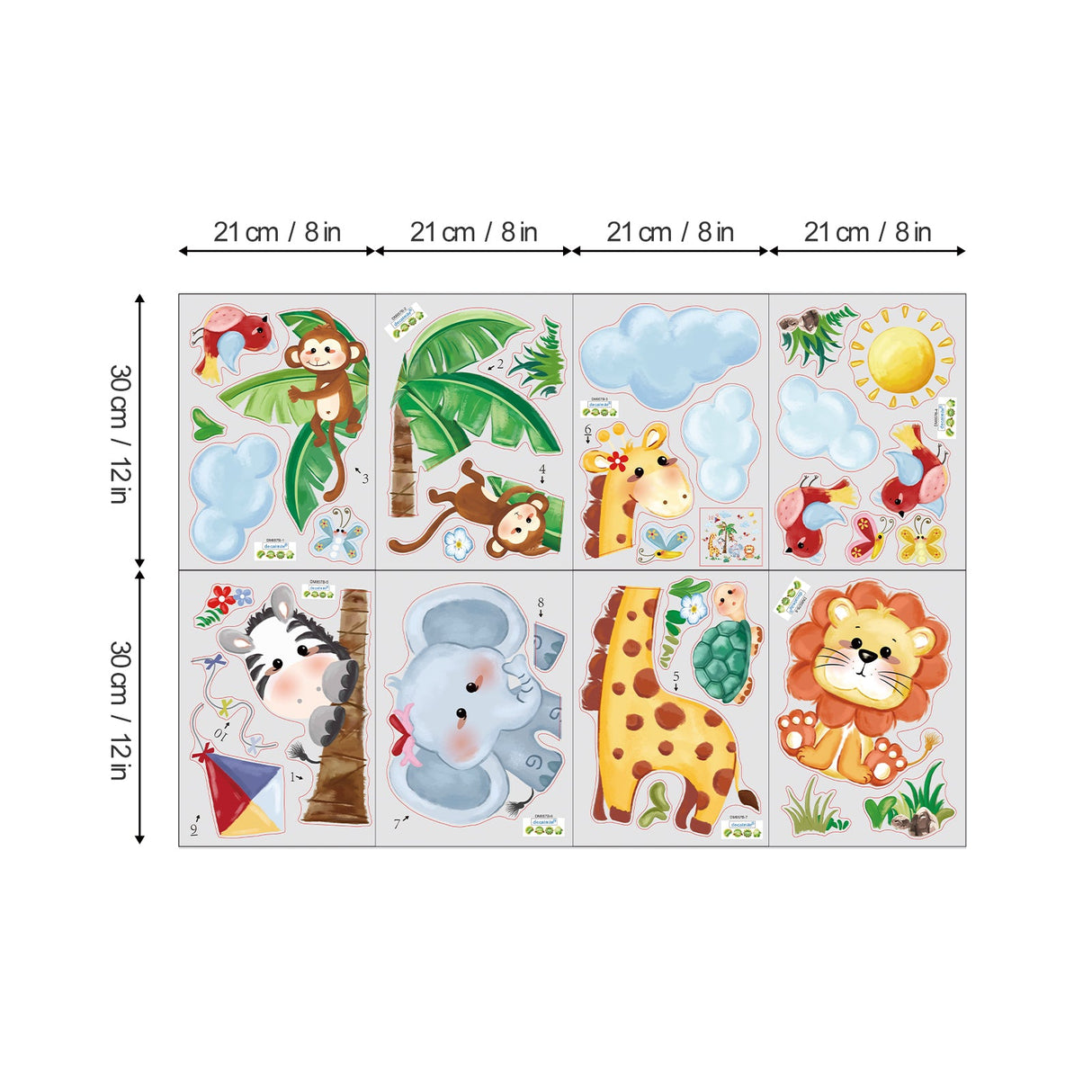 Jungle Animals Wall Decals