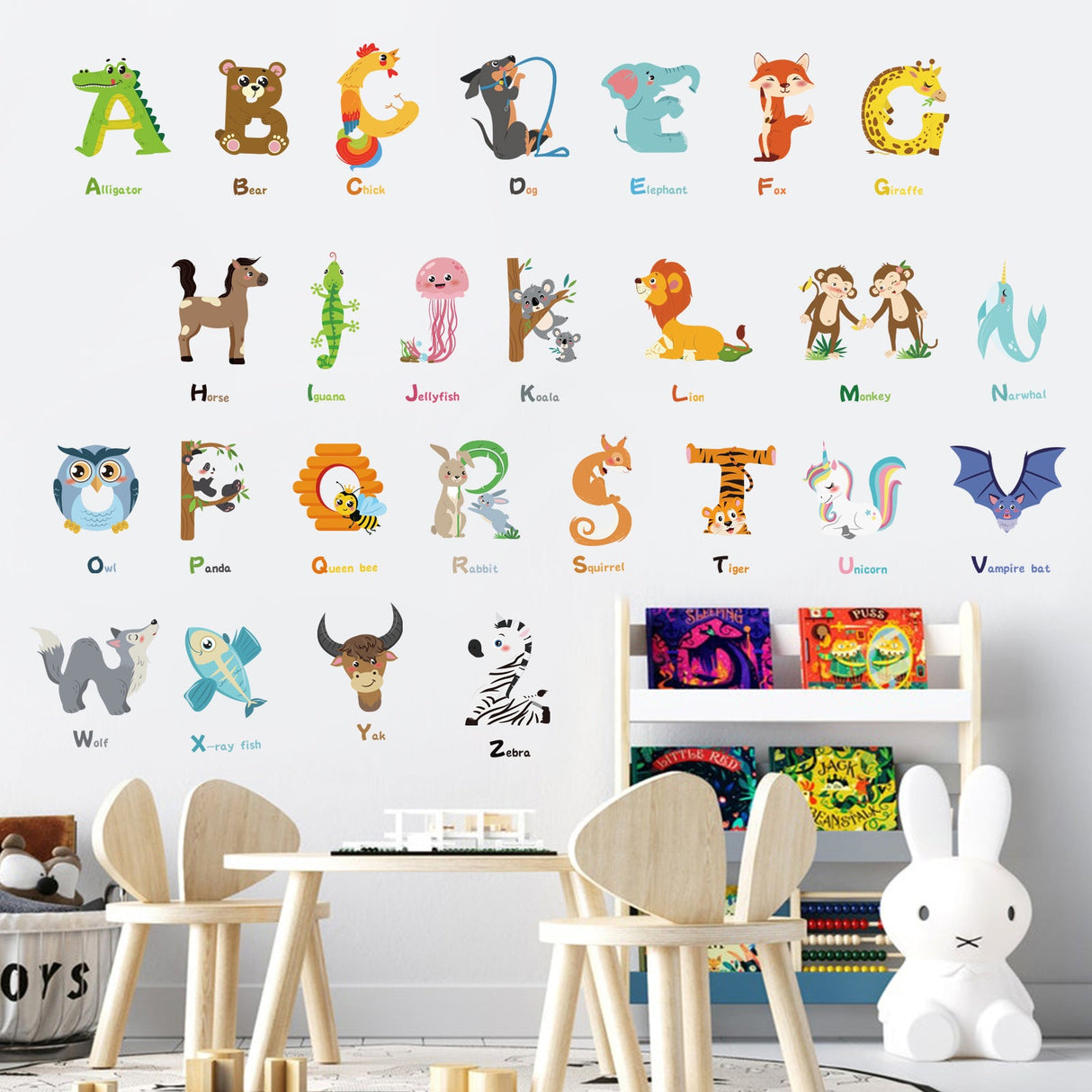 Animal Alphabet ABC Wall Decals