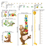 Bear Height Chart Wall Decals