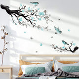 Watercolor Blue Flower Wall Decals