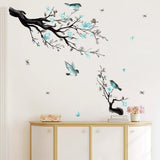 Watercolor Blue Flower Wall Decals