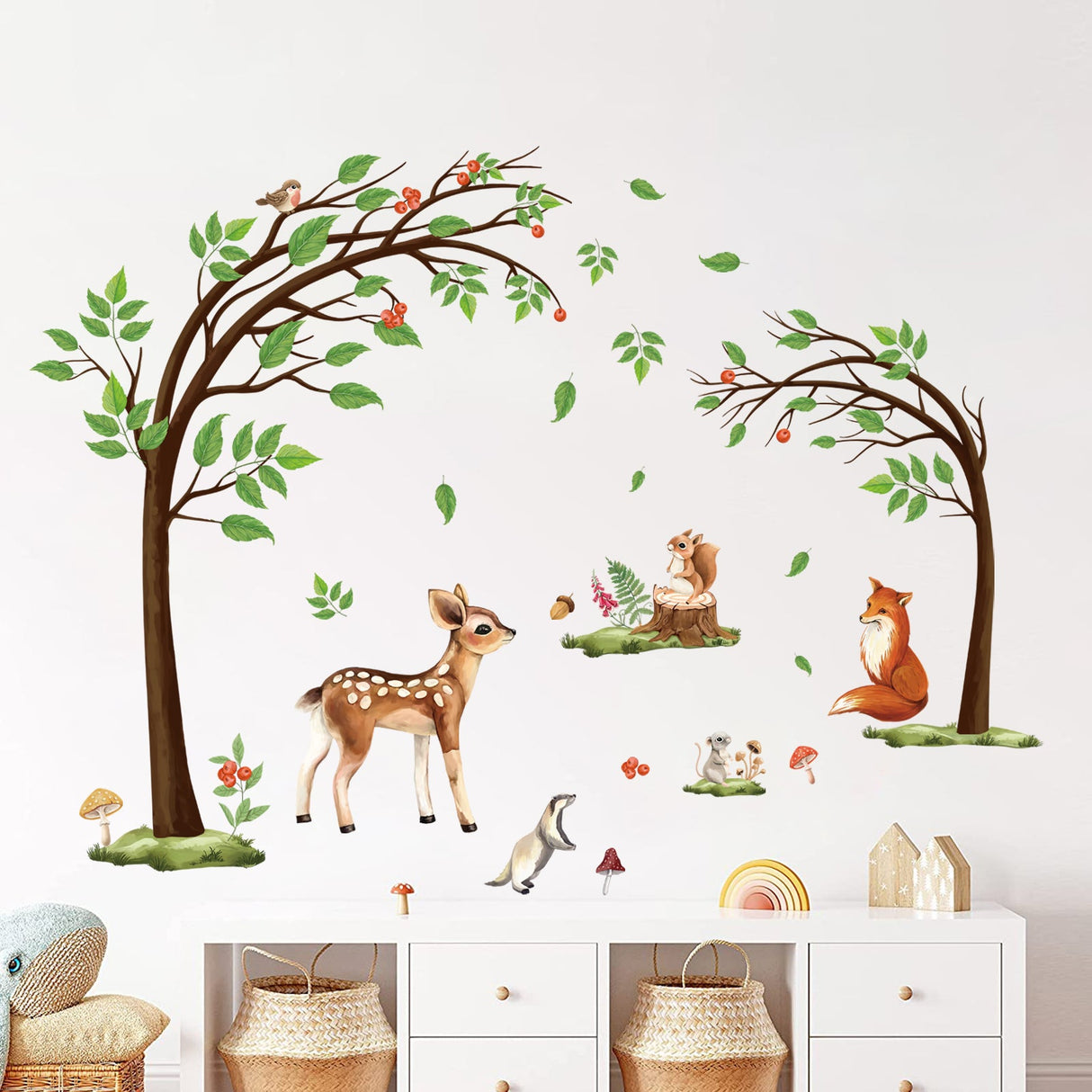 Woodland Animals Trees Wall Decals