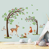 Woodland Animals Trees Wall Decals
