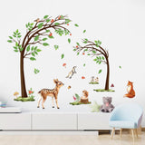 Woodland Animals Trees Wall Decals