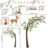 Woodland Animals Trees Wall Decals