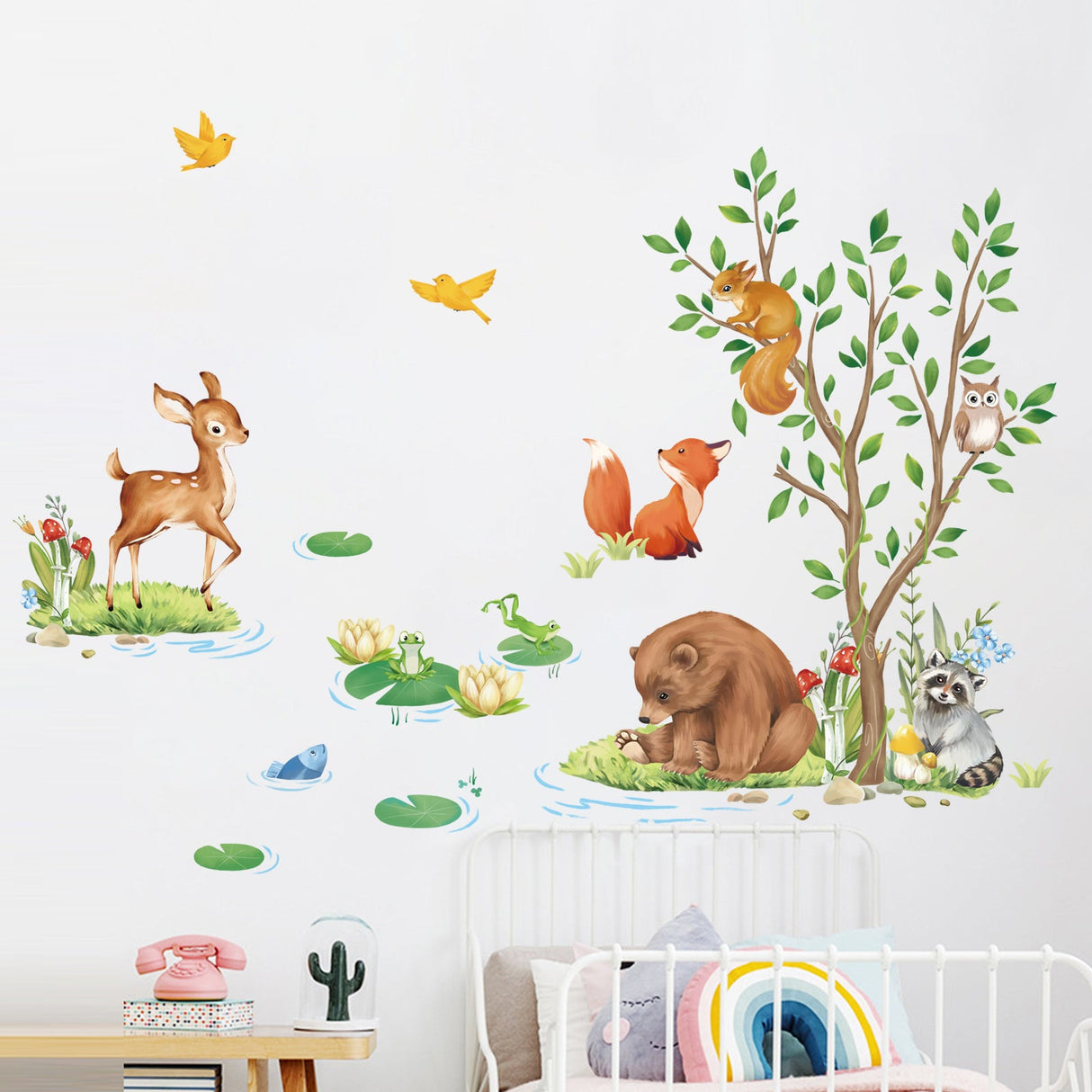 Jungle Animals Tree Wall Decals