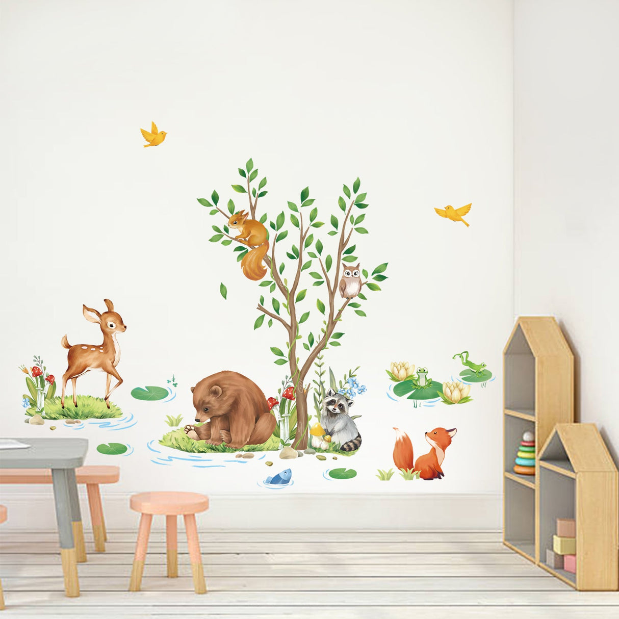 Jungle Animals Tree Wall Decals