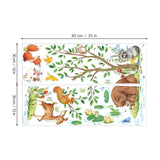 Jungle Animals Tree Wall Decals