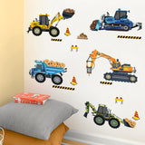 Construction Vehicles Wall Decals