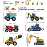 Construction Vehicles Wall Decals