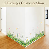 Green Grass Fern Baseboard Wall Decals