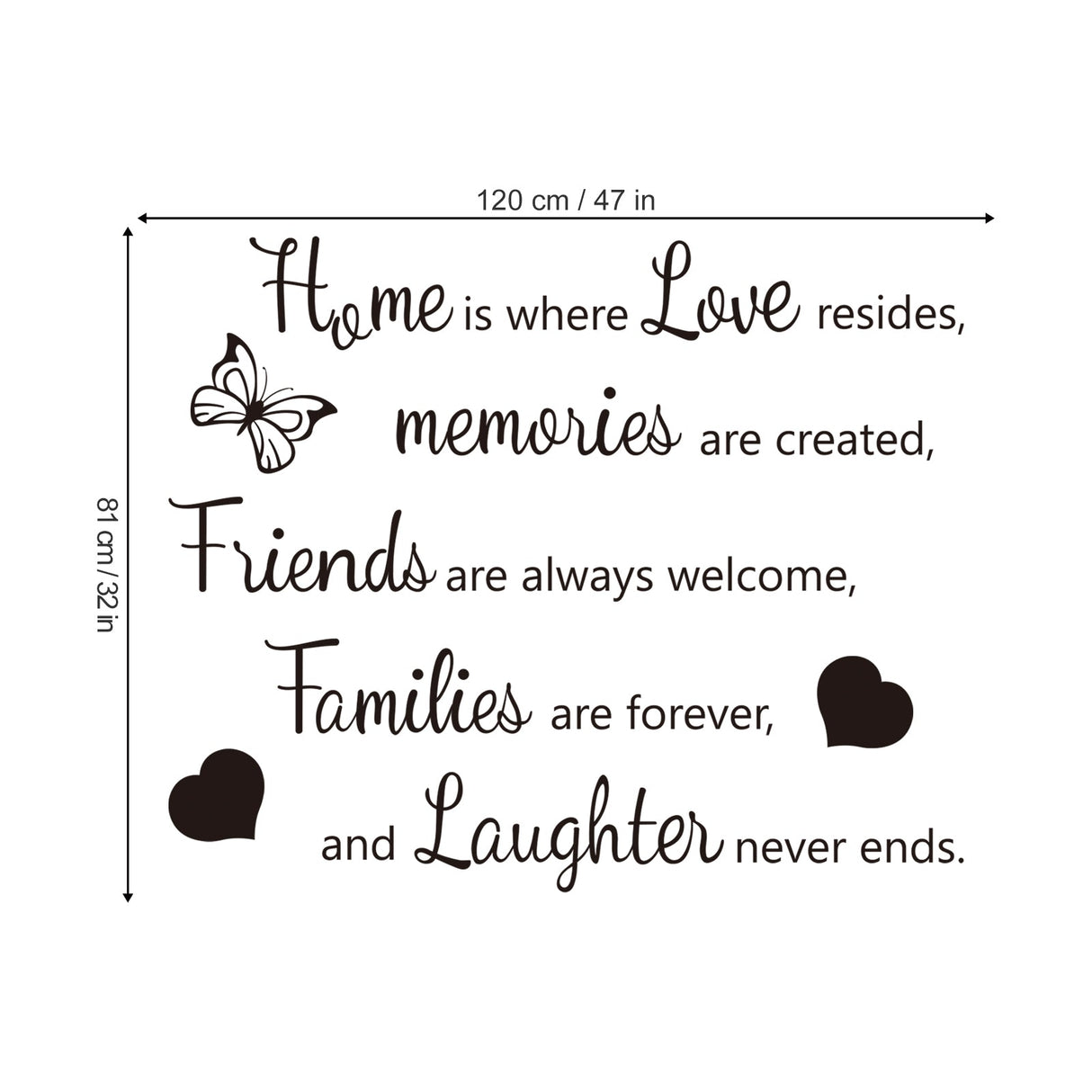Home is where Love resides Wall Decals