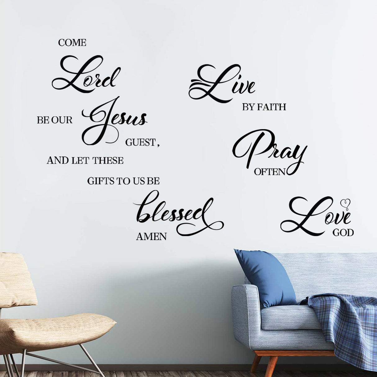 Come Lord Jesus Be Our Guest Wall Decals