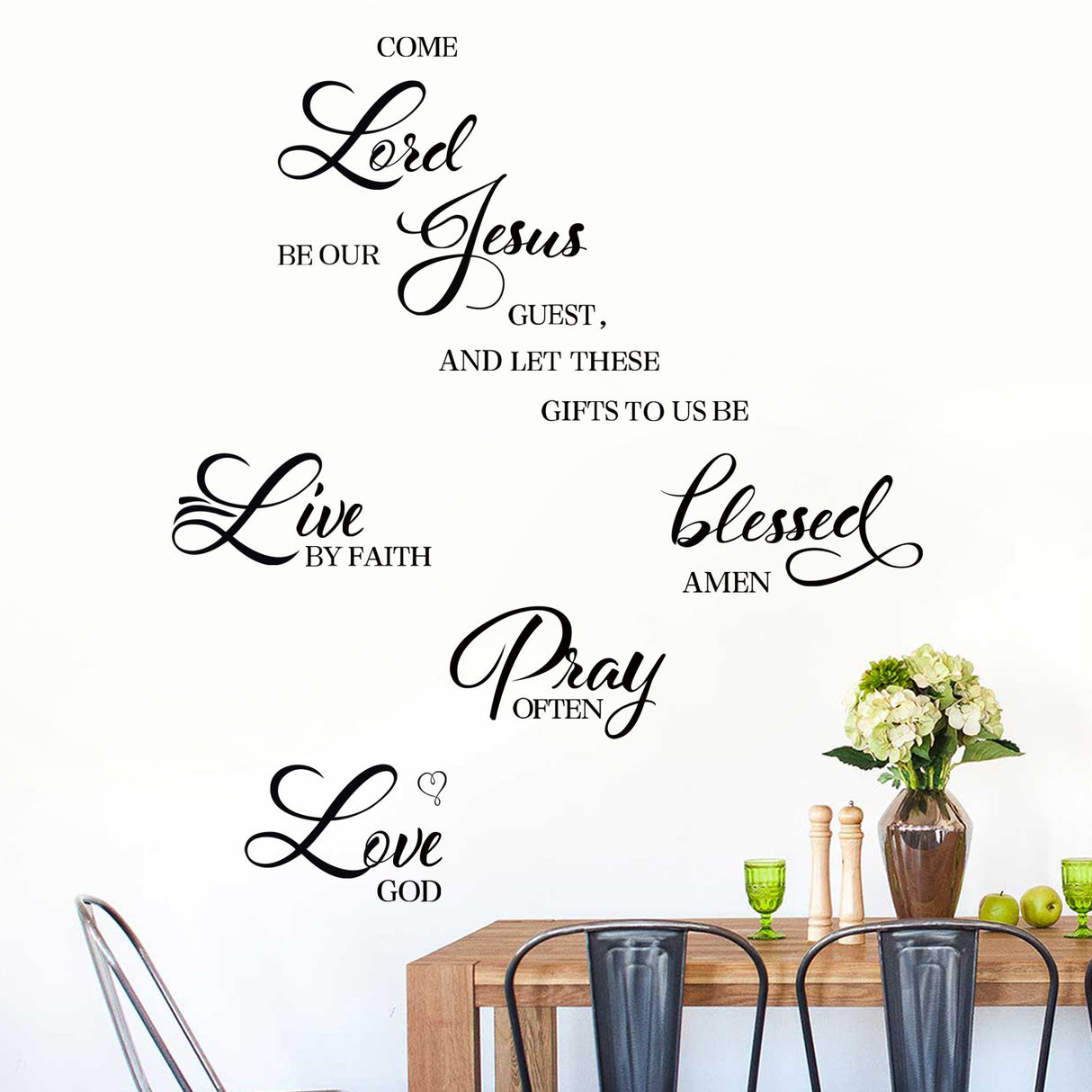 Come Lord Jesus Be Our Guest Wall Decals