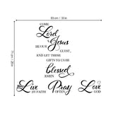 Come Lord Jesus Be Our Guest Wall Decals