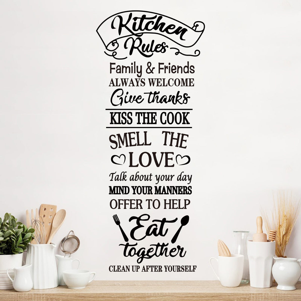 Kitchen Rules Wall Decals