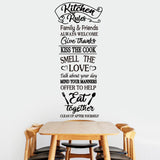 Kitchen Rules Wall Decals