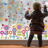 Summer Flower Butterfly Window Decals