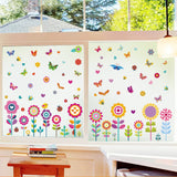 Summer Flower Butterfly Window Decals