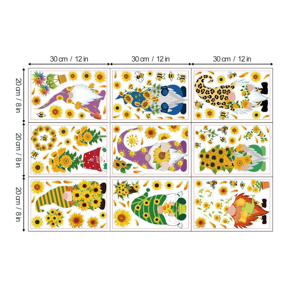 Summer Sunflower Window Decals